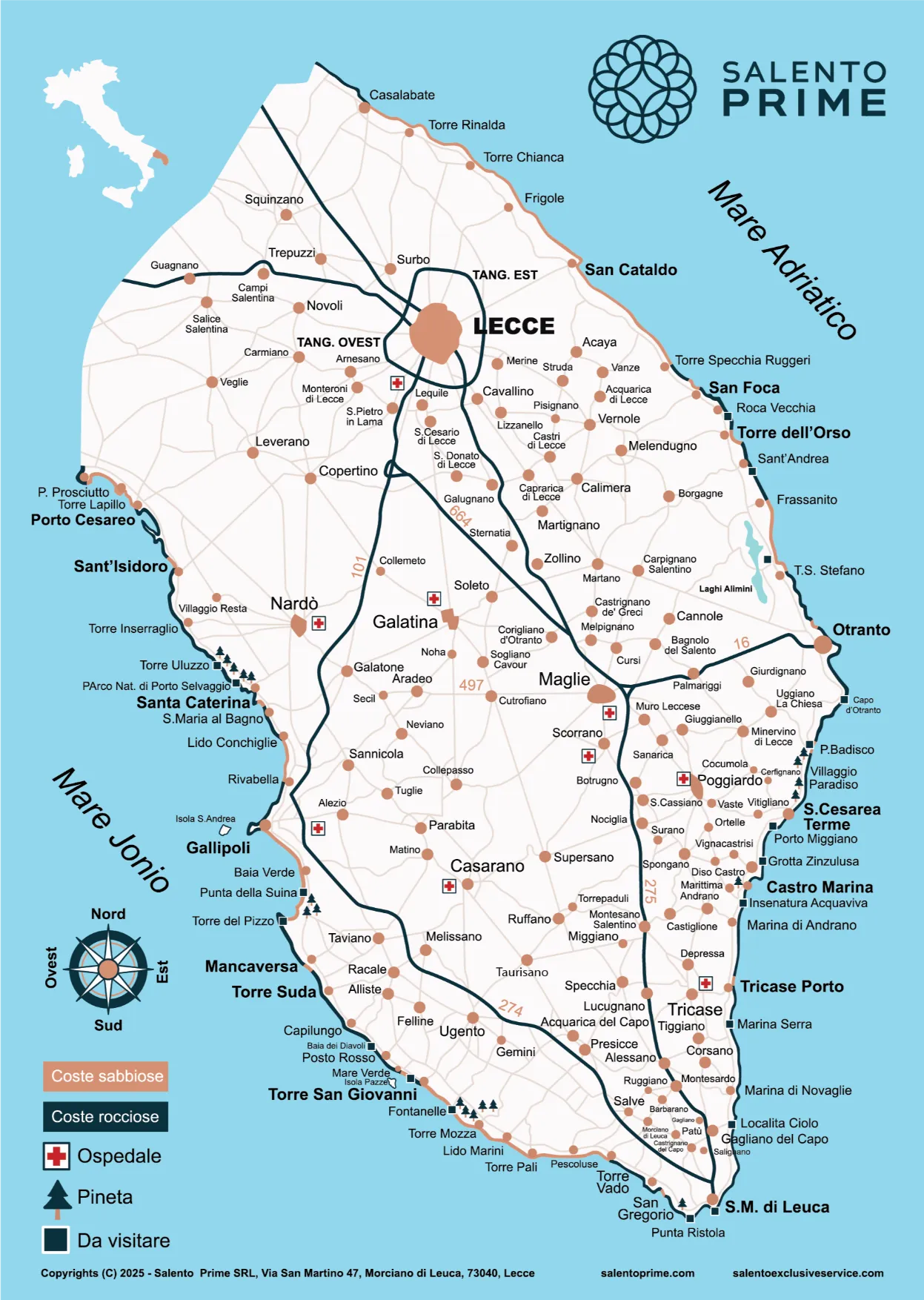 Mappa del Salento: Guida 2025 per 150 km di Costa da Esplorare